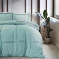 200x200/220 WASHED TUFTED zielony  kpl pościeli mikrofibra