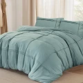 240x200/220 WASHED TUFTED zielony  kpl pościeli mikrofibra