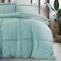 240x200/220 WASHED TUFTED zielony  kpl pościeli mikrofibra