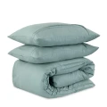 140x200/220 WASHED TUFTED zielony  kpl pościeli mikrofibra