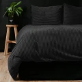 240x200/220 RIB Teddy czarny kpl pościeli
