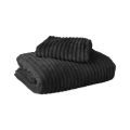 200x200/220 RIB Teddy czarny kpl pościeli