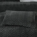 200x200/220 CHEVRON TEDDY antracyt  kpl pościeli mikrofibra