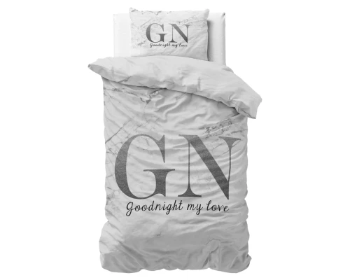 140x200/220 GOODNIGHT srebrny  mikrofibra kpl pościeli