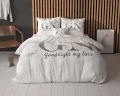 200x200/220 GOODNIGHT srebrny  mikrofibra kpl pościeli