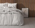 200x200/220 GOODNIGHT srebrny  mikrofibra kpl pościeli