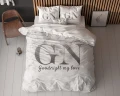 200x200/220 GOODNIGHT srebrny  mikrofibra kpl pościeli