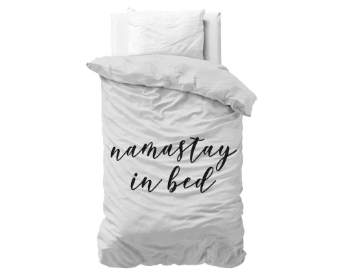 140x200/220 NAMASTAY biały  kpl pościeli mikrofibra
