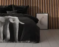 200x200/220 ELEPHANT czarny  kpl pościeli mikrofibra