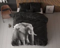 200x200/220 ELEPHANT czarny  kpl pościeli mikrofibra