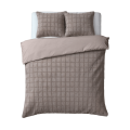 200x200/220 FAUX FUR CHECK brąz 200x200/220 kpl pościeli