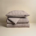 200x200/220 FAUX FUR CHECK brąz 200x200/220 kpl pościeli