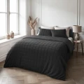 140x200/220 FAUX FUR CHECK czarny 140x200/220 kpl pościeli