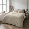 140x200/220 FAUX FUR CHECK beż 140x200/220 kpl pościeli