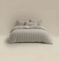 200x220 POM POM beż  teddy kpl pościeli