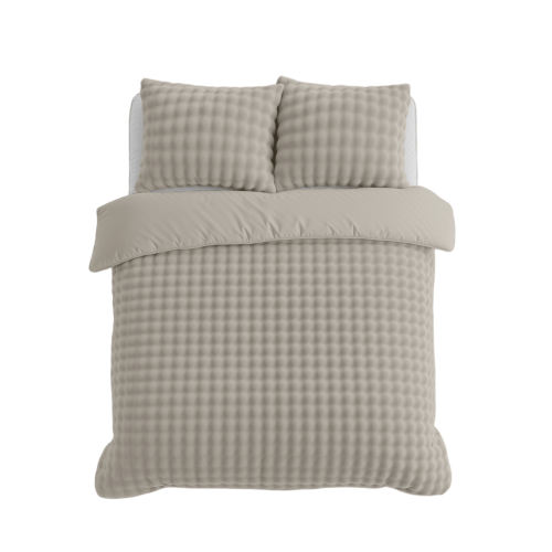 140x220 POM POM beż  teddy kpl pościeli