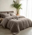 140x220 POM POM brąz  teddy kpl pościeli