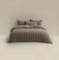140x220 POM POM brąz  teddy kpl pościeli