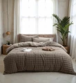 240x220 POM POM brąz  teddy kpl pościeli