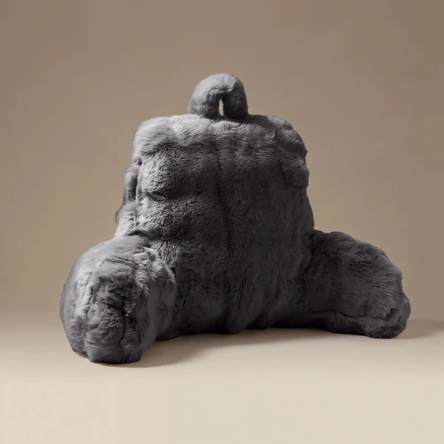 34x50 POMPOM poduszka do czytania, medytacji, dla ciężarnych antracyt