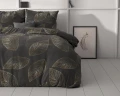 140x200/220 GOLDEN LEAF antracyt  kpl pościeli mikrofibra