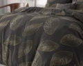 200x200/220 GOLDEN LEAF antracyt  kpl pościeli mikrofibra