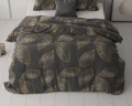 200x200/220 GOLDEN LEAF antracyt  kpl pościeli mikrofibra