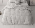 240x220 CHECK IT szary  kpl pościeli mikrofibra