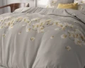 140x220 SUMMER FLOWER piaskowy  kpl pościeli mikrofibra