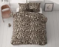 140x200/220 DEEP PANTHER brunatny kpl poscieli mikrofibra