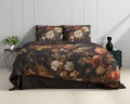 200x220 ART FLOWERS brąz kpl pościeli bawełna