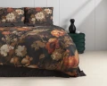 200x220 ART FLOWERS brąz kpl pościeli bawełna