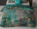 200x200/220 RADDISON FLOWER mikrofibra zielony  kpl pościeli