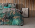 240x200/220 RADDISON FLOWER mikrofibra zielony  kpl pościeli