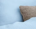 200x200/220 MUŚLIN Perkal Sky blue  kpl pościeli