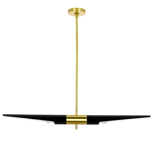 APOLLO 1 Lampa wisząca czarna - szczotkowane złoto
