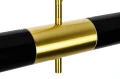 APOLLO 1 Lampa wisząca czarna - szczotkowane złoto