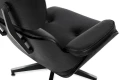 LOUNGE HM Fotel czarny / czarny jesion