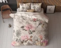 200x200/220 FOREST FLOWERS mikrofibra krem  kpl pościeli