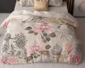 200x200/220 FOREST FLOWERS mikrofibra krem  kpl pościeli