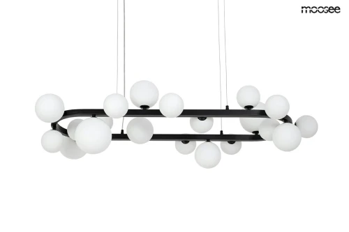ALURE OVAL lampa wisząca 120 czarna/mleczna MOOSEE