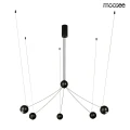 OCTO 5 lampa wisząca czarna MOOSEE