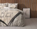200x200/220 LOVE TO THE MOON AND BACK 3 szary  kpl pościeli mikrofibra