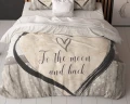 140x200/220 LOVE TO THE MOON AND BACK 2 szary  kpl pościeli mikrofibra