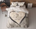 140x200/220 LOVE TO THE MOON AND BACK 2 szary  kpl pościeli mikrofibra