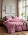 240x200/220 WASHED TUFTED Oud róż  kpl pościeli mikrofibra