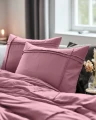 240x200/220 WASHED TUFTED Oud róż  kpl pościeli mikrofibra
