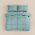140x200/220 WASHED TUFTED zielony  kpl pościeli mikrofibra
