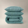 240x200/220 WASHED TUFTED zielony  kpl pościeli mikrofibra