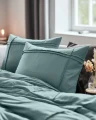 200x200/220 WASHED TUFTED zielony  kpl pościeli mikrofibra